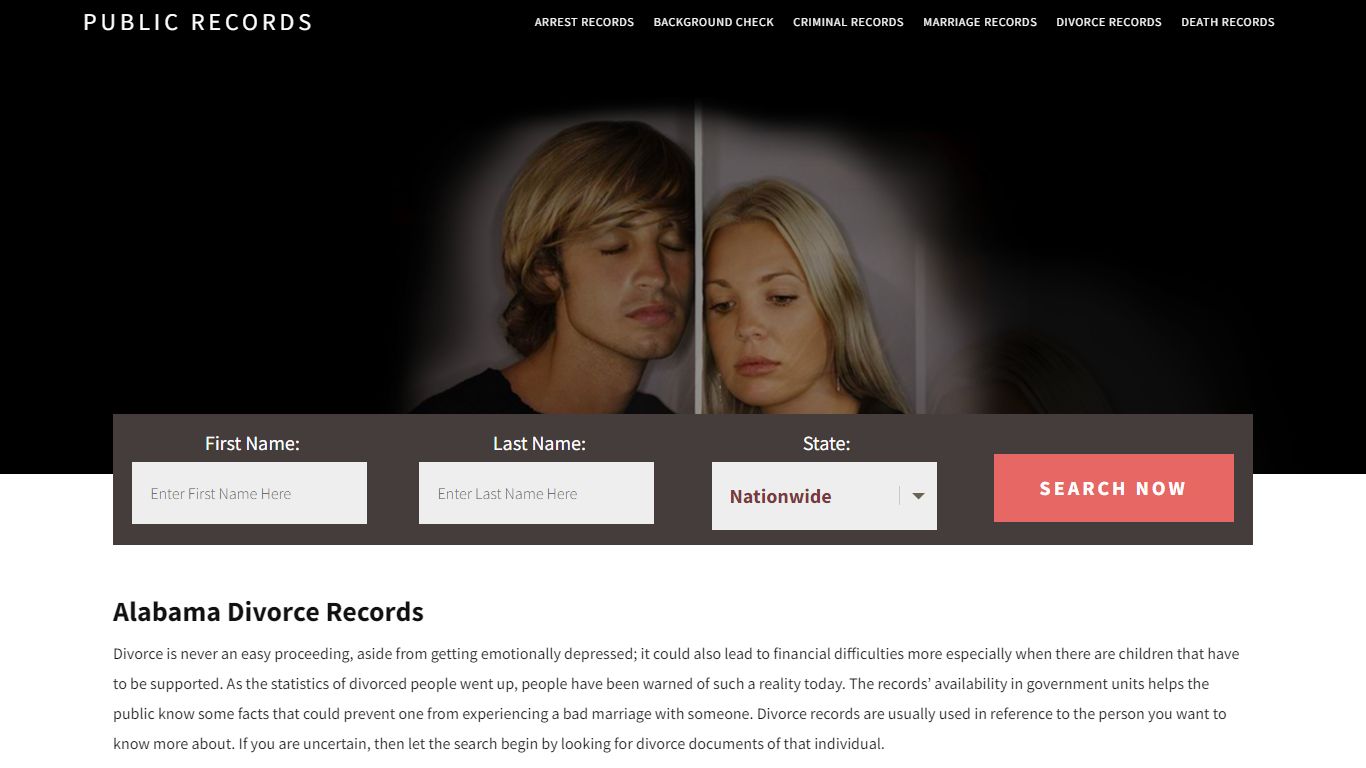 Alabama Divorce Records | Enter Name and Search. 14Days Free